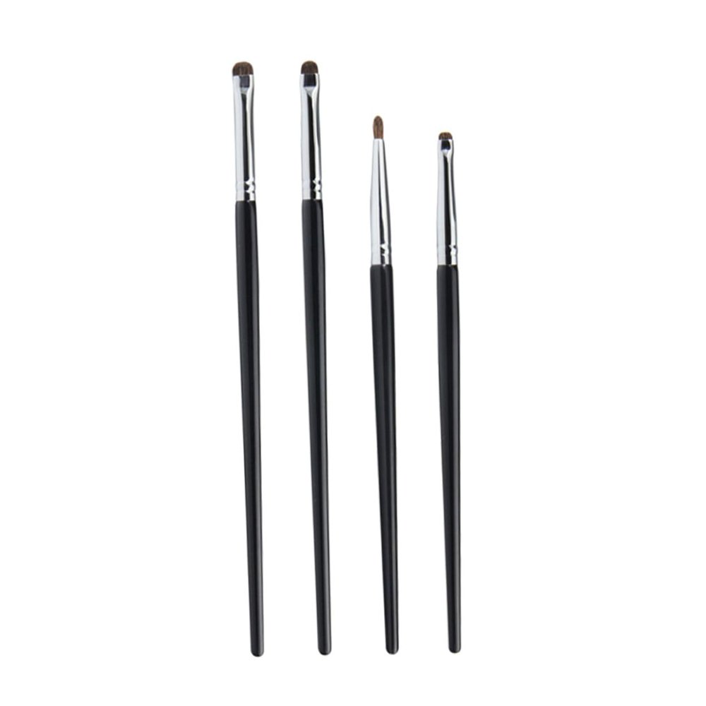 ETHZZLE 4pcs Eyeliner Brush Set Fine Precision Eye Makeup Tool with Soft Horse Hair for Delicate Blending and Portable Use Suitable for Women and Makeup Enthusiasts