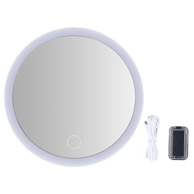 30x Magnifying Makeup Mirror, Multiple Lighting Modes Portable Lighted Vanity Mirror with Light and Suction Cup for Bathroom, Bedroom (White)