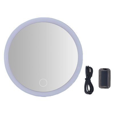 30x Magnifying Makeup Mirror, Multiple Lighting Modes Portable Lighted Vanity Mirror with Light and Suction Cup for Bathroom, Bedroom (Black)