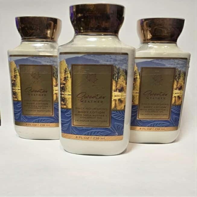 3 Sweater Weather Bath & Body lotion 8 oz
