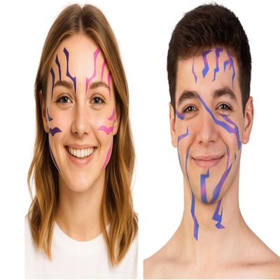 2 PCS Purple Ombre Tattoos and 8 PCS Tattoos