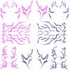 2 PCS Purple Ombre Tattoos and 8 PCS Tattoos view 3