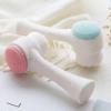 2pcs Sides Face Brush, 3D Stand Vertical Silicone Facial Wash Brush, 2 in 1 Facial Cleansing Brush Manual Dual-Action Face Brush for Acne, Clogged Enlarged Pores Sensitive Delicate, Dry Skins,Blue view 3