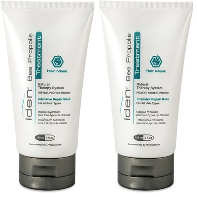 IDEN Bee Propolis Treatment Hair Mask for Damaged Hair, Fortifies Weakened Hair, Deep Hydration, 5 fl.oz (Pack of 2)