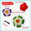 Bohemian Style Hibiscus Hair Clips Hawaiian Plumeria Hair Clips - 50-Pcs Realistic Foam Petals, Mixed Vibrant Colors, Perfect for Summer Vacation Beach Parties view 2