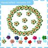 Bohemian Style Hibiscus Hair Clips Hawaiian Plumeria Hair Clips - 50-Pcs Realistic Foam Petals, Mixed Vibrant Colors, Perfect for Summer Vacation Beach Parties view 4