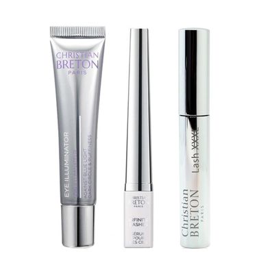 Christian Breton Eye Refresh Bundle Includes Under Eye Cream, Lash Serum & Volumizing Mascara Hydrating, Conditioning & Ophthalmologist-Tested, Made in France
