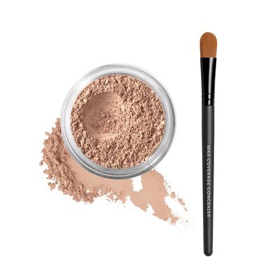 bareMinerals Loose Powder Concealer SPF 20 + Maximum Coverage Flat Concealer Brush Bundle