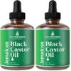 Jamaican Black Castor Oil for Hair Growth. Strengthens & Hydrates Thinning, Dry Hair for a Healthier-Looking Scalp. For Women & Men  Vegan & Unscented 2oz Serum (Pack of 2) view 1