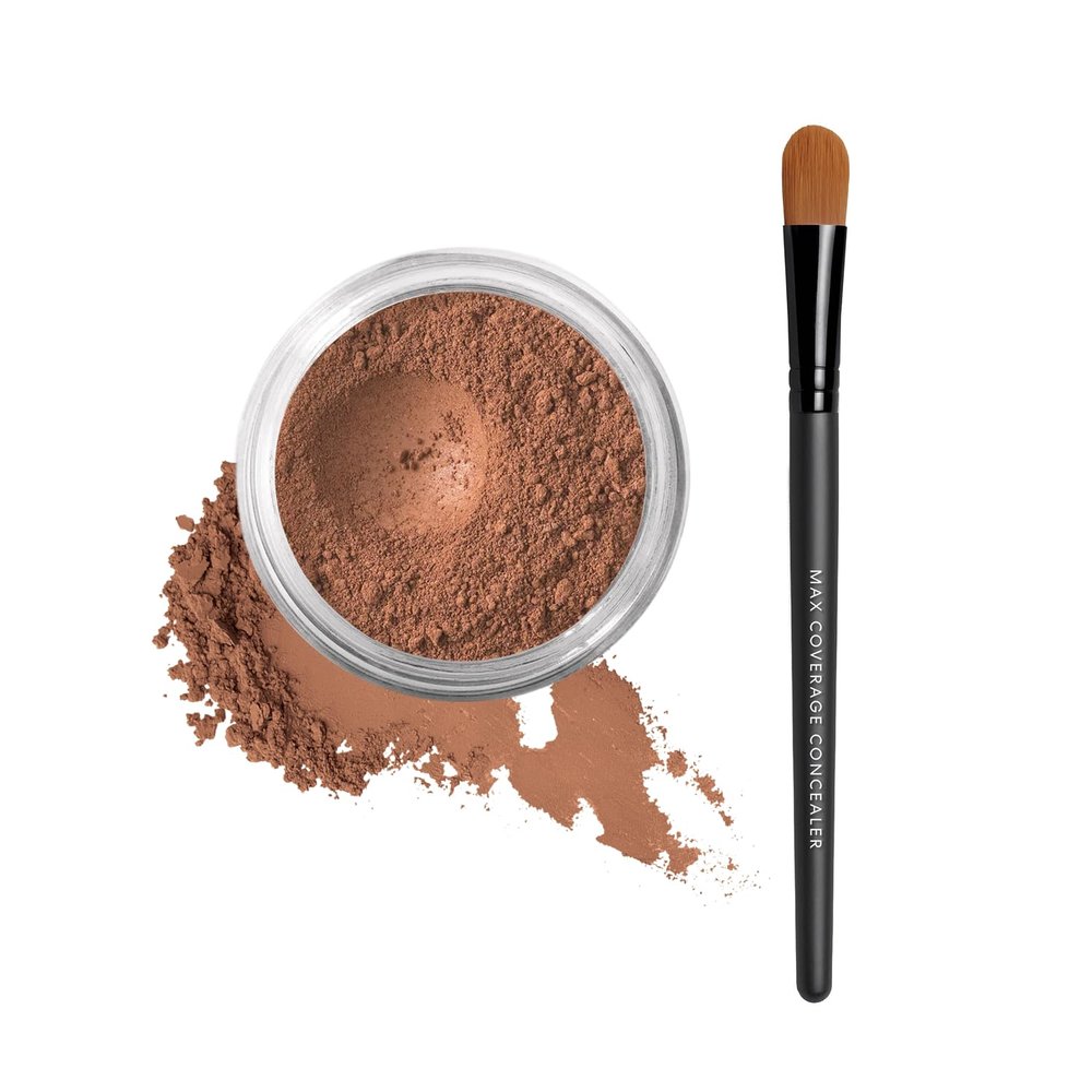 bareMinerals Loose Powder Concealer SPF 20 + Maximum Coverage Flat Concealer Brush Bundle