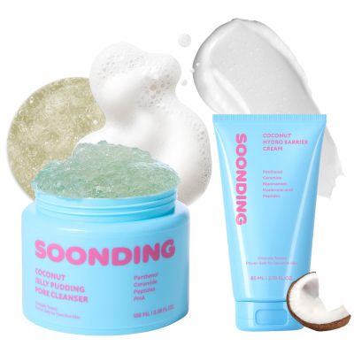 SOONDING | Coconut Jelly Pudding Pore Cleanser + Coconut Hydro Barrier Cream