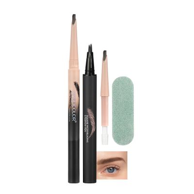 Anglicolor Eyebrow Pen, Angled Brow Brush, Microblading Eyebrow Pencils for Women, Natural Brow Pen, Eyebrow Brush To Hair-Like Strokes Long-Lasting, Waterproof, Smudge-Proof (03 Caramel Blonde)