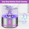 EITABEL Electric Makeup Brush Cleaner Machine - 2 in 1 Automatic Spinning Cosmetic Brush Washer, Portable Makeup Brushes Cleanser for All Foundation Brush Types and Beauty Sponges view 2