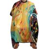 Abstract Music Themed Barber Cape for Adult Hair Cutting Cape with Adjustable Snap Closure, Durable Haircut Capes for Salon & Home Use view 1