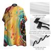 Abstract Music Themed Barber Cape for Adult Hair Cutting Cape with Adjustable Snap Closure, Durable Haircut Capes for Salon & Home Use view 4