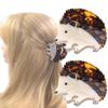 2PCS Cute Acetate Hedgehog Hair Claw Clips, Small Animal Hair Accessories for Women, Autumn - Themed Hair Clips view 1