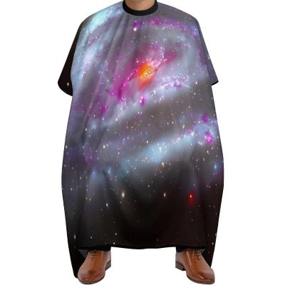 Colorful Galaxy Barber Cape for Adult Hair Cutting Cape with Adjustable Snap Closure, Durable Haircut Capes for Salon & Home Use