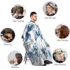 A Set of Blue Bows Barber Cape for Adult Hair Cutting Cape with Adjustable Snap Closure, Durable Haircut Capes for Salon & Home Use view 3