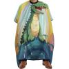 A Cute Crocodile on A Rainbow Background Barber Cape for Adult Hair Cutting Cape with Adjustable Snap Closure, Durable Haircut Capes for Salon & Home Use view 1