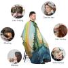 A Cute Crocodile on A Rainbow Background Barber Cape for Adult Hair Cutting Cape with Adjustable Snap Closure, Durable Haircut Capes for Salon & Home Use view 3