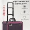 FDGFRGG Rolling Makeup Case with Drawers and Wheels, Lockable Makeup Suitcase, Portable Cosmetic Organizer Trolley, Storage Case for Beauty, Nail, Hair Styling(Orange) view 3
