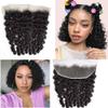 13x4 Lace Frontal Burmese Curly, HD Transparent Swiss Lace Frontal Pre Plucked with Baby Hair Human Hair with Small Single Knots 22inch view 1