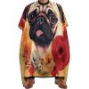 Pug Flower Barber Cape for Adult Hair Cutting Cape with Adjustable Snap Closure, Durable Haircut Capes for Salon & Home Use view 1