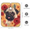 Pug Flower Barber Cape for Adult Hair Cutting Cape with Adjustable Snap Closure, Durable Haircut Capes for Salon & Home Use view 2