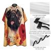 Pug Flower Barber Cape for Adult Hair Cutting Cape with Adjustable Snap Closure, Durable Haircut Capes for Salon & Home Use view 4