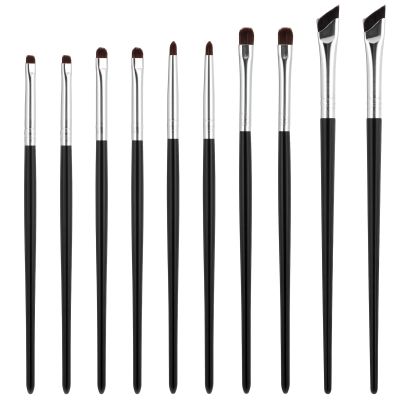 10 Pcs Eyeliner Brushes Set, Mini Eye Makeup Brush Set, Small Eyeshadow Smudge Brushes, Precision Fine Point Eyeliner Brush for Gel Cream Liquid Concealer