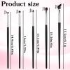 10 Pcs Eyeliner Brushes Set, Mini Eye Makeup Brush Set, Small Eyeshadow Smudge Brushes, Precision Fine Point Eyeliner Brush for Gel Cream Liquid Concealer view 3