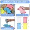 ADLABLD Exfoliating Soap Bags for Shower, 4Packs Exfoliating Soap Bar Bag with Drawstring Travel Soaps Bar Bags, Drawstring Wash Bag (4 Colors, 5.5 x 3.5 in) view 3