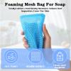 ADLABLD Exfoliating Soap Bags for Shower, 4Packs Exfoliating Soap Bar Bag with Drawstring Travel Soaps Bar Bags, Drawstring Wash Bag (4 Colors, 5.5 x 3.5 in) view 4