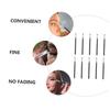 ETHZZLE 10Pcs Portable Angled Eyebrow Brush Premium Mini Makeup Brushes for Eyeshadow and Eyeliner Grooming Travel-friendly Beauty Tool for Precise Brow Definition view 3