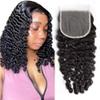 3c4a Burmese Curly 7 By 7 Deep Parting Lace Colsure Human Hair Only 14inch Spiral Curly Hair Ends Pre Plucked Bleached Knot view 1