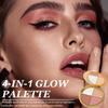 Eye & Cheek Palette - Eyeshadow and Highlighter Makeup, Multifunctional Makeup Palettes Contour Kit, Shimmer Glow Face Highlighter Palette for Women, Natural Glow Contour Powder view 2