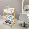 Florchest Salon Cart with 1 Drawer 2 Trays,Storage Cart with Four Wheels,Suitable for Hair Salons and Beauty Salons,Capable of Bearing a Weight of 55.12 Lbs view 3