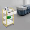 Florchest Salon Cart with 1 Drawer 2 Trays,Storage Cart with Four Wheels,Suitable for Hair Salons and Beauty Salons,Capable of Bearing a Weight of 55.12 Lbs view 4