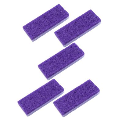LALADEFIEE 5Pcs Double-Sided PU Pumice Stone Callus Remover Foot Care Scrubber for Dead Skin Exfoliation Ergonomic Design for Smooth Feet for High-Heel Wearers and Long Standing Use Purple