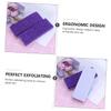 LALADEFIEE 5Pcs Double-Sided PU Pumice Stone Callus Remover Foot Care Scrubber for Dead Skin Exfoliation Ergonomic Design for Smooth Feet for High-Heel Wearers and Long Standing Use Purple view 4