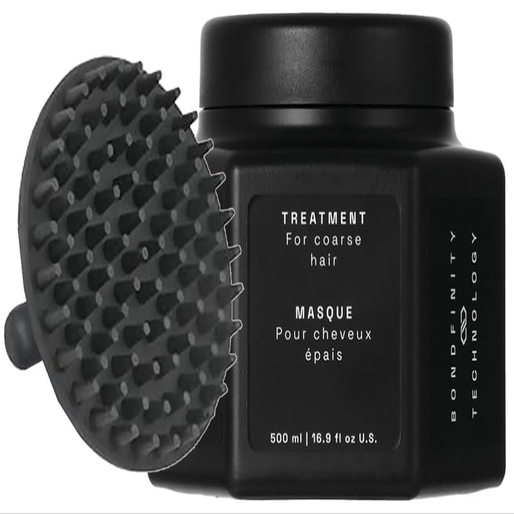 Fibre Clinix Bondfinity Treatment for Coarse Hair 16.9 oz with Scalp Massager Brush Deep Repair, Strengthening & Hydrating Hair Treatment for Damaged, Frizzy, and Brittle Hair