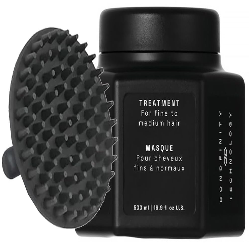 Fibre Clinix Bondfinity Treatment for Fine Hair 16.9 oz with Scalp Massager Brush  Strengthening, Hydrating & Repairing Hair Treatment for Fragile, Damaged, and Brittle Hair