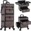 5 in 1 Rolling Makeup Case with Drawers, Cosmetic Trolley with Keys, Cosmetology Case on Wheels, Large Storage Traveling view 1
