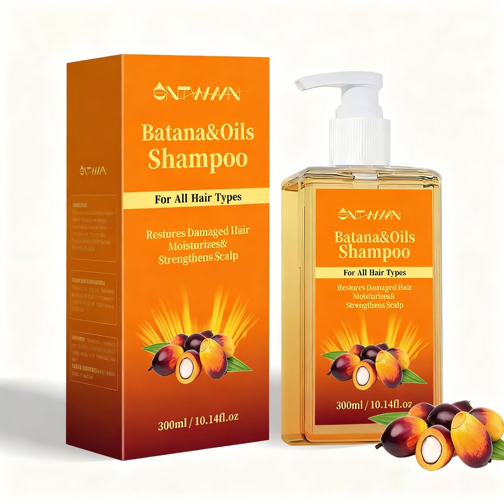 Batana Oil Shampoo for Hair Growth with Rosemary & Biotin - Natural Thickening & Strengthening Formula for Women & Men - Sulfate Free Moisture Repair for Dry, Damaged, Curly & Black Hair (10.14 Fl Oz)