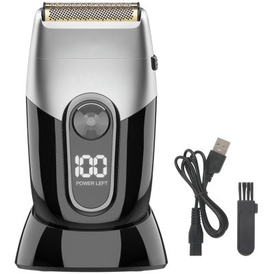 Electric Shaver for Men Bald Head, Rechargeable USB Shaving with Display LCD, 3-Blade System Precision Shaving for, Certified Fcc & Ce, Quick Charge, Friendly Travel