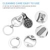 Nail Clipper Keychain Nail Bottle Opener Keychain for Party, Wedding (Rock Skull Head Black and White) view 3