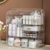 ASWRTYJO Storage Box Transparent Large Makeup Organizer Drawers Portable Handle Waterproof Dustproof view 2