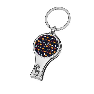 Nail Clipper Bottle Opener Keychain (Halloween Raven Pumpkin Skull)