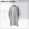 Barber For Cape Men, Capes Hair Cut Professional, Black White Design Stripe, Large 55 In X 63 In (1.4 M X 1.6 M) Size, Breathable Lightweight Material Taffeta, For Salon Ideal And Use Home view 4