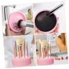 COOLHIYA Silicone Makeup Brush Cleaner Box Dual-use Compact Makeup Tool Cleaning Supplies for Gentle Deep Cleaning Quick Dry Travel-friendly Pink Brush Washing Bowl view 4